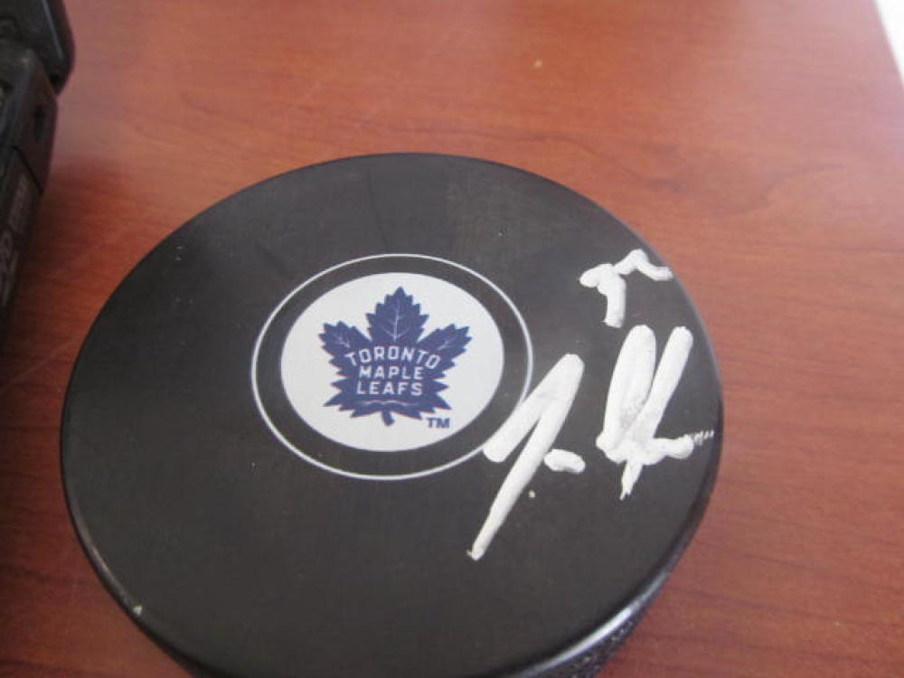 Josh Leivo Toronto Maple Leafs Signed Logo Puck COA