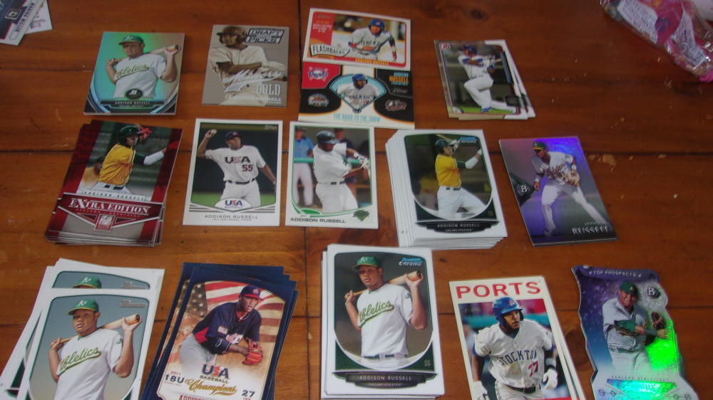 Addison Russell Chicago Cubs/A's (112) card rookie lot! Mint! 