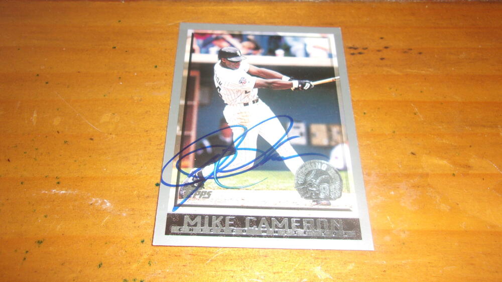 Mike Cameron Chicago White Sox signed 1998 Topps Opening Day card COA