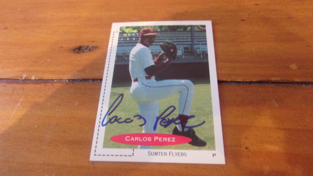 Carlos Perez Montreal Expos Signed 1991 Classic Best Card