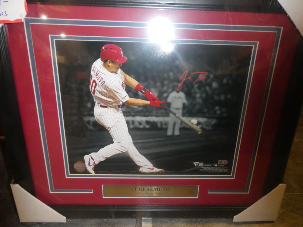 J T Realmuto Philadelphia Phillies signed 11x14 framed photo  COA FANATICS