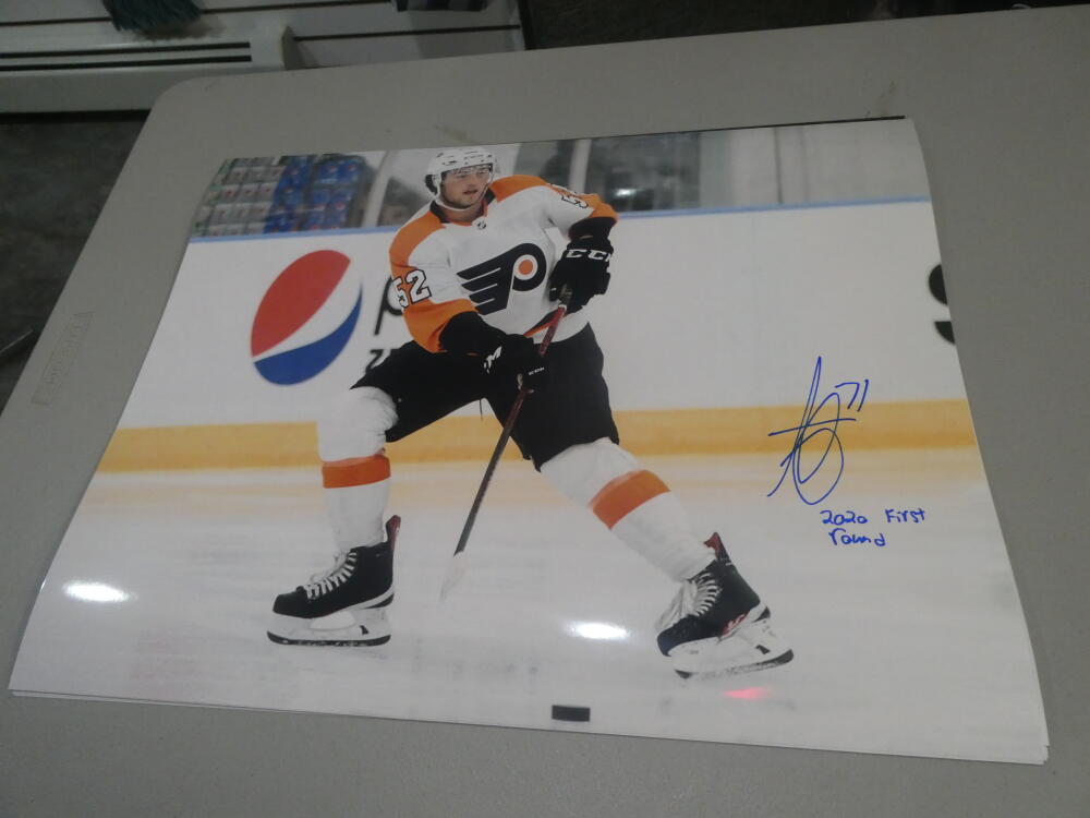 Tyson Foerster Philadelphia Flyers Signed 16x20 Photo COA  Inscription 2