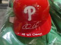 Chase Utley Philadelphia Phillies Authentic Batting Helmet Fanatics Inscription